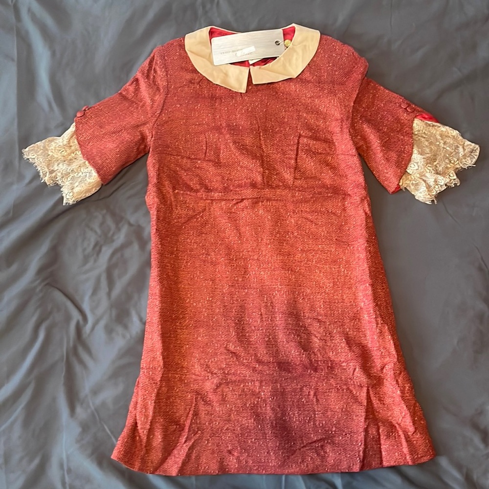 VERO MODA Dress. Red and Gold Size XS
